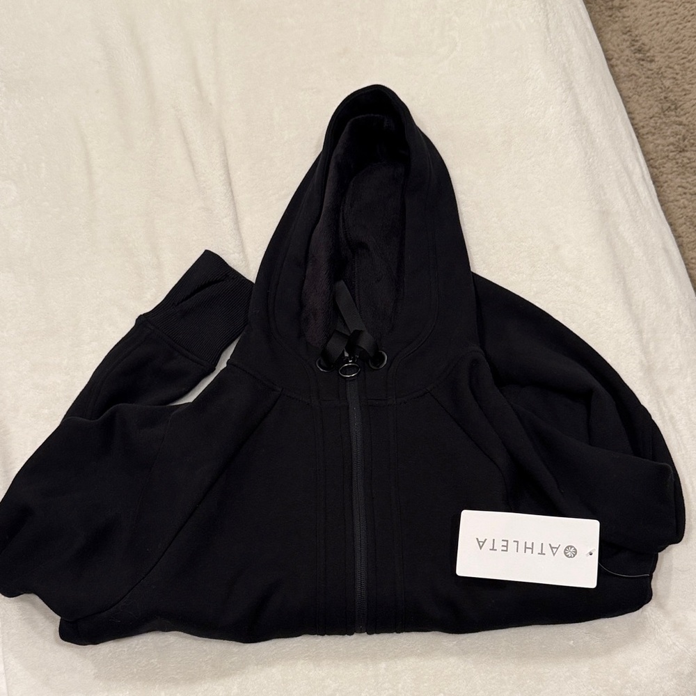 Athleta Classic Black Zip-Up Hoodie